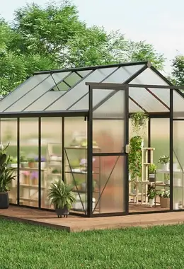 6x10 FT Polycarbonate Greenhouses for Outdoors