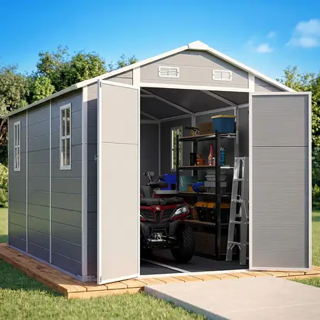 8x10 FT Resin Storage Shed with Floor