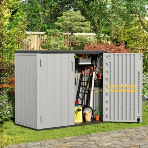 large resin garden storage box with reinforced floor 1